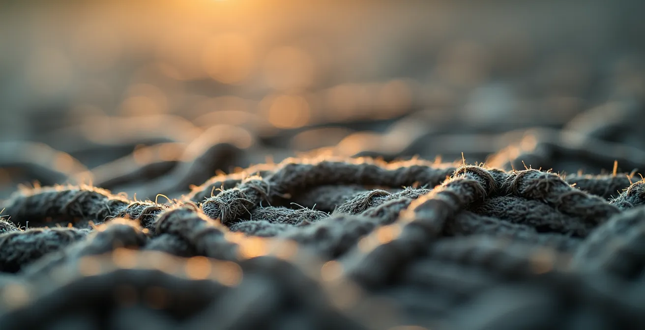 Composition macro de différentes textures de matériaux éco-responsables